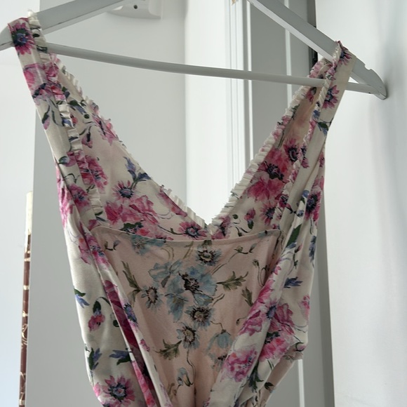 LoveShackFancy Floral Printed Silk Maxi Dress - Picture 5 of 8